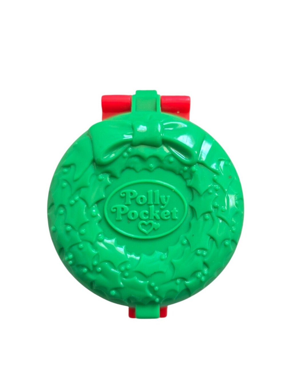 Vintage 1993 Bluebird Polly Pocket Christmas Wreath Compact McDonalds Toy